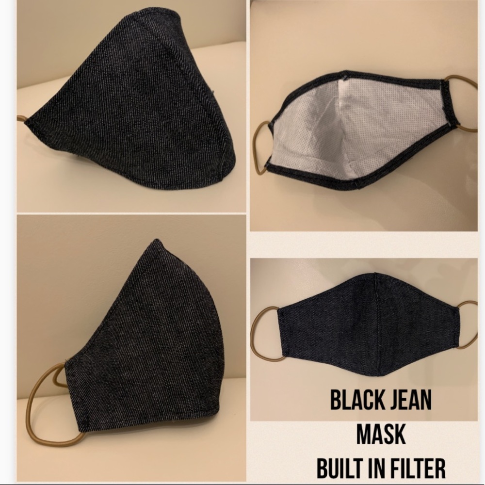 Black Jean Face Mask